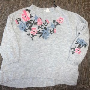 Over sized floral sweater